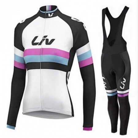 Completo Maglia ML + Pantaloncino con bretelle ML 2015 CCC Liv Donna N002